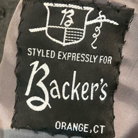 Bugatti men’s charcoal gray wool blend chevron lined outer coat european 44R - Picture 14 of 16